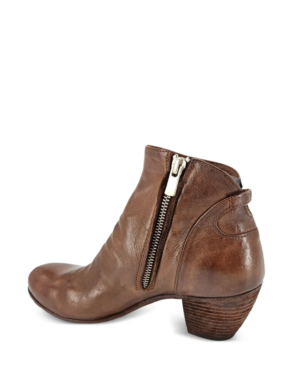 Officine Creative 50mm Chabrol side-zip leather ankle boots Brown