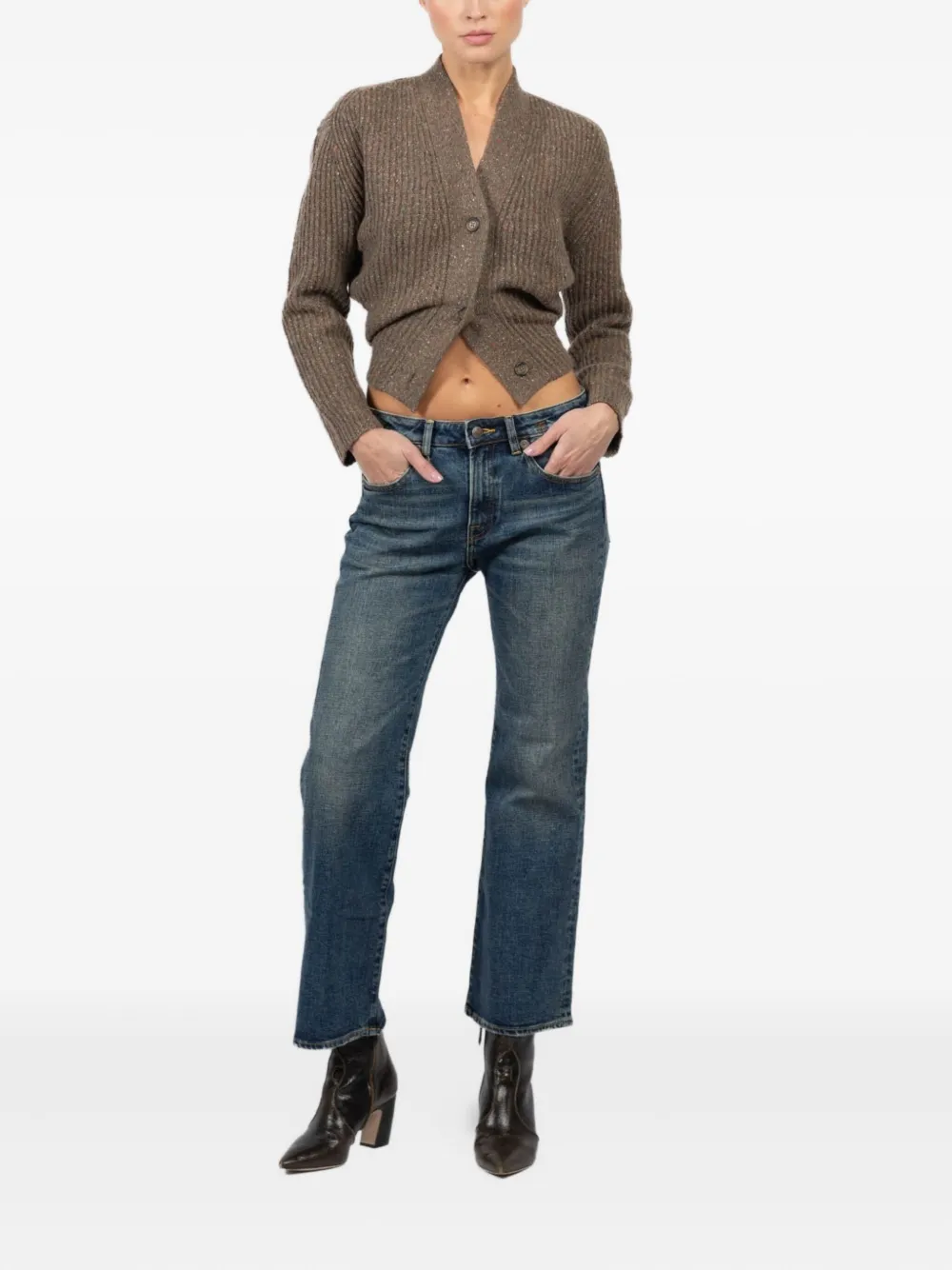 R13 faded cotton jeans - Blauw