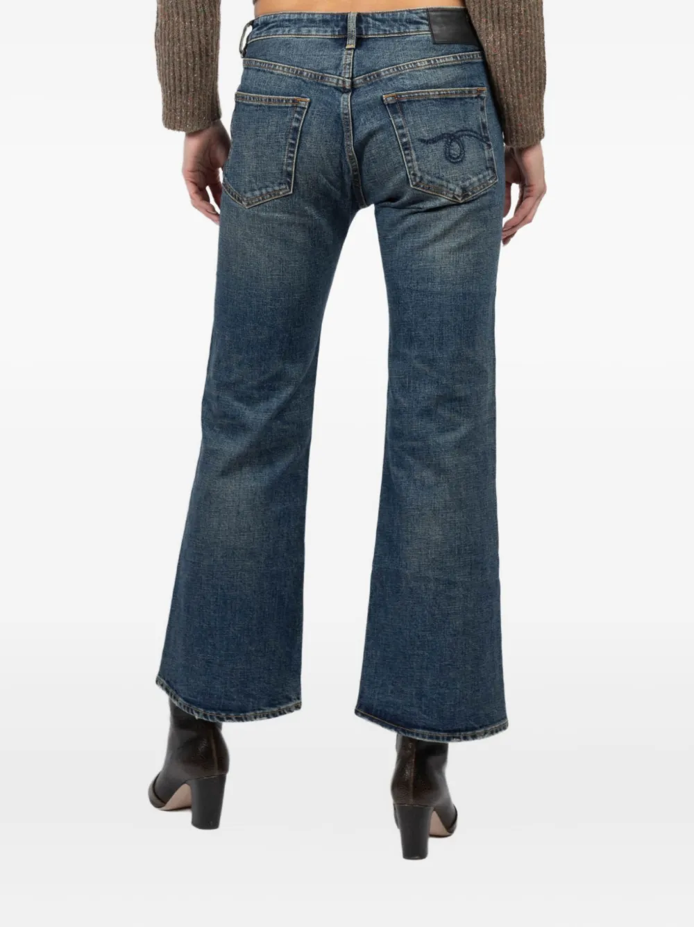 R13 Katoenen jeans met vervaagd effect Blauw