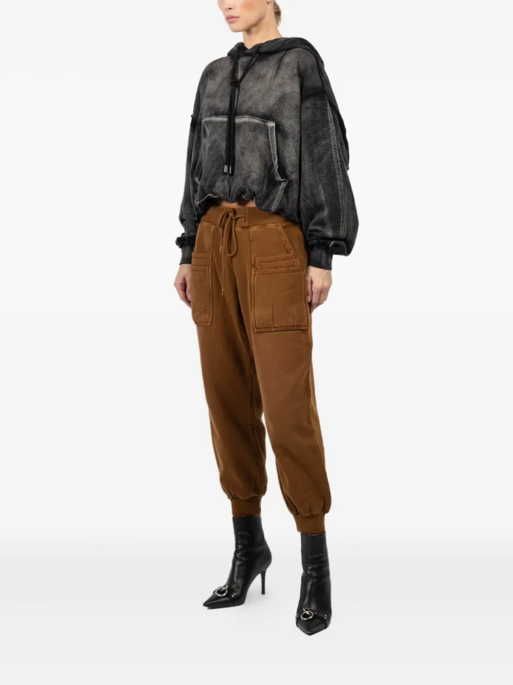 R13 Elasticated Cotton Track Pants In Multi