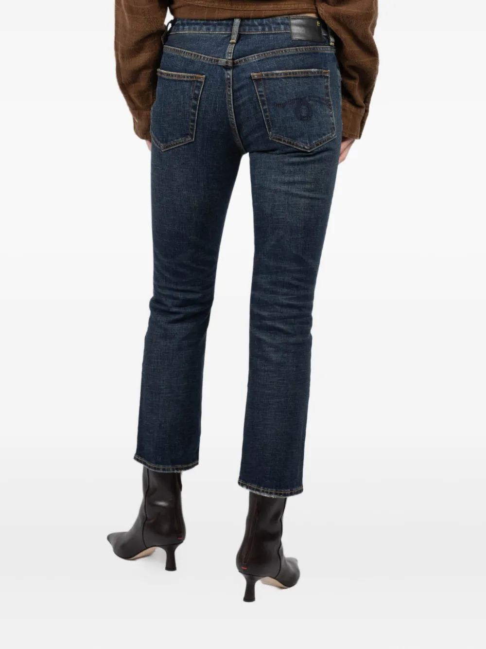 R13 Faded-wash Cotton Jeans In Blue