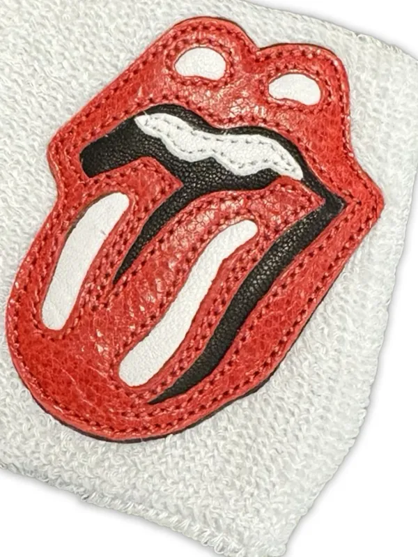 Chrome Hearts rolling-stones Tongue Wristband | White | FARFETCH