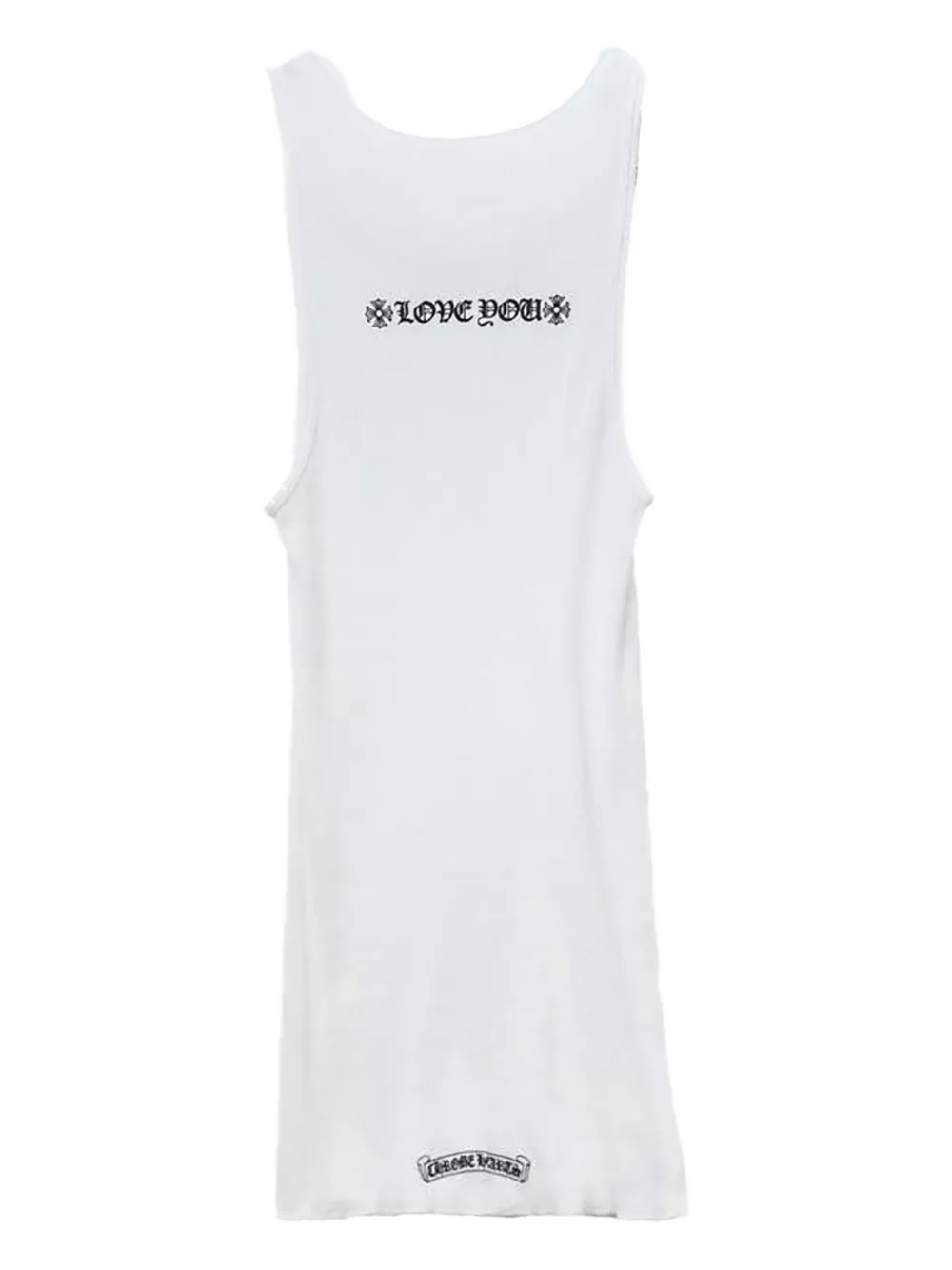 Chrome Hearts Canotta Scroll con logo - Bianco