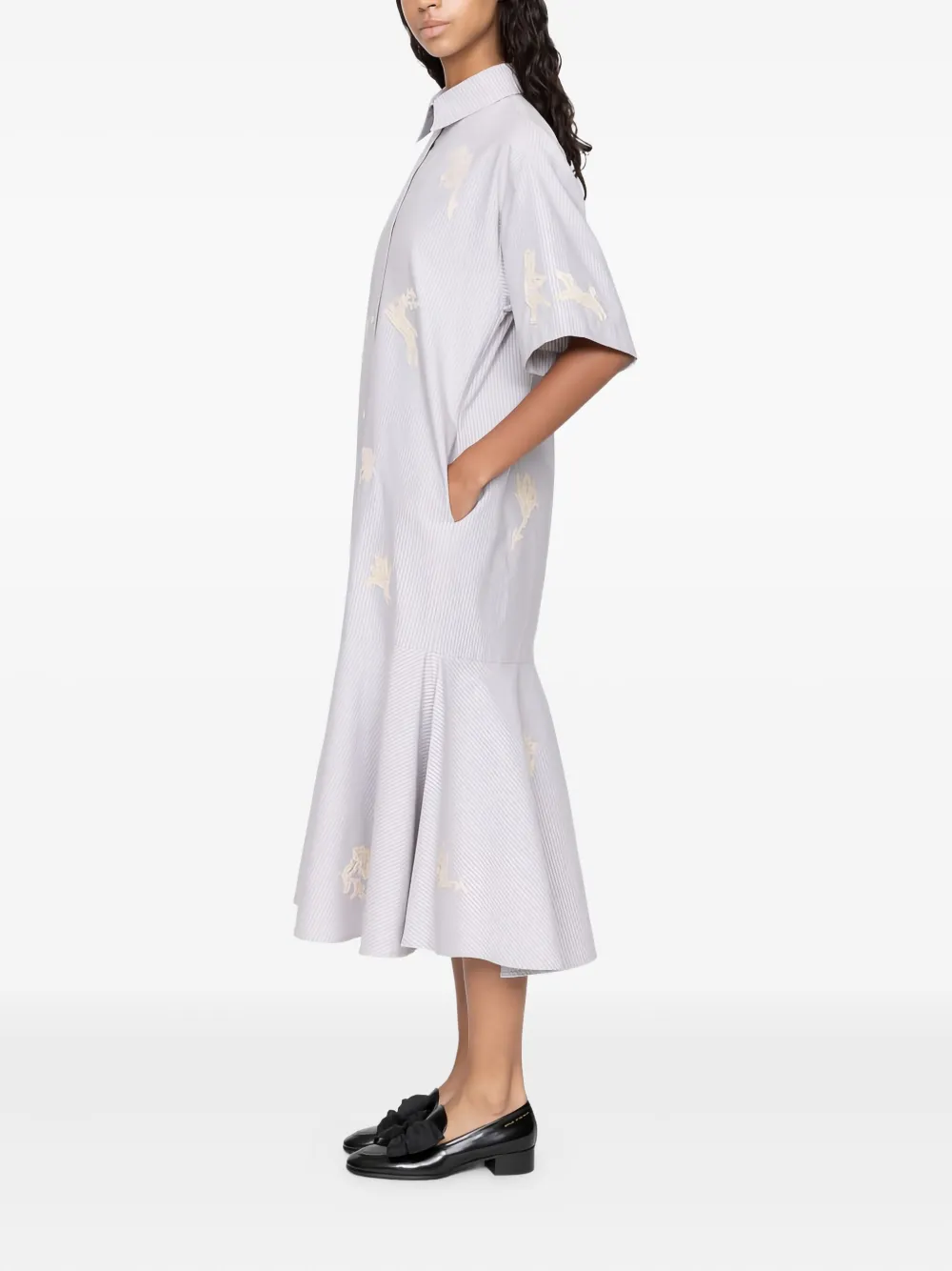 Sea Lavinia Asymmetrical Shirt Dress In Purple