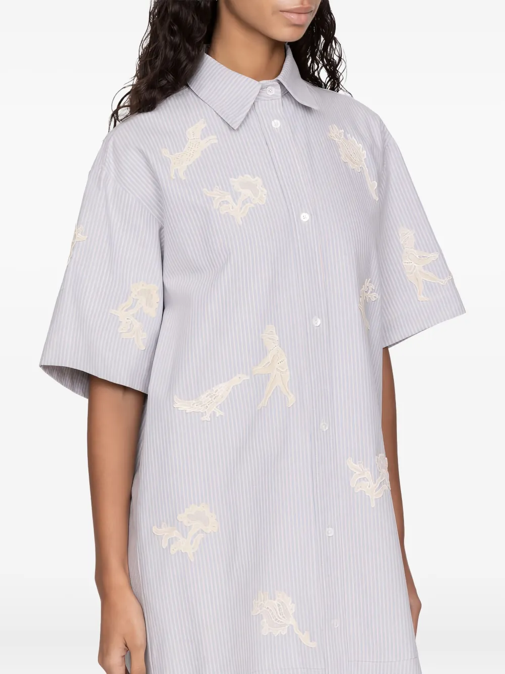 Sea Lavinia Asymmetrical Shirt Dress In Purple