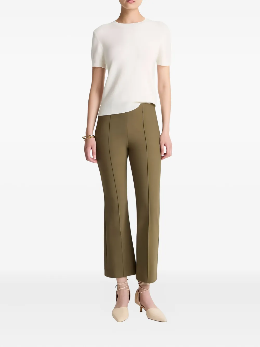 Vince Flared Trousers In Brown
