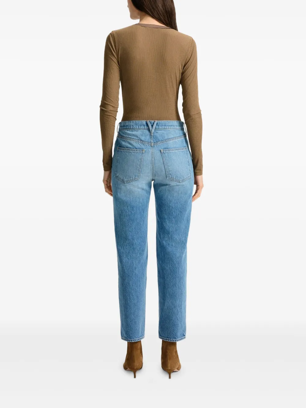 Veronica Beard Leah mid-waist straight jeans Blauw