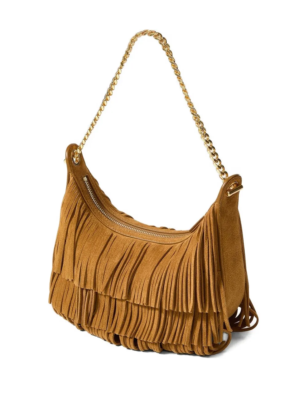 Veronica Beard Fortune schoudertas met franje Bruin