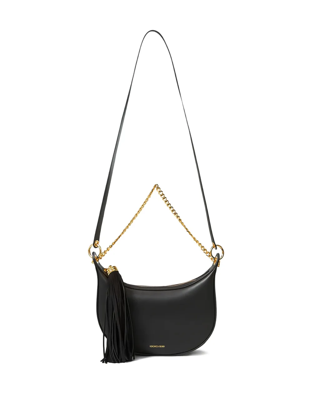Veronica Beard Small Fortune Chain-embellished Shoulder Bag In Black
