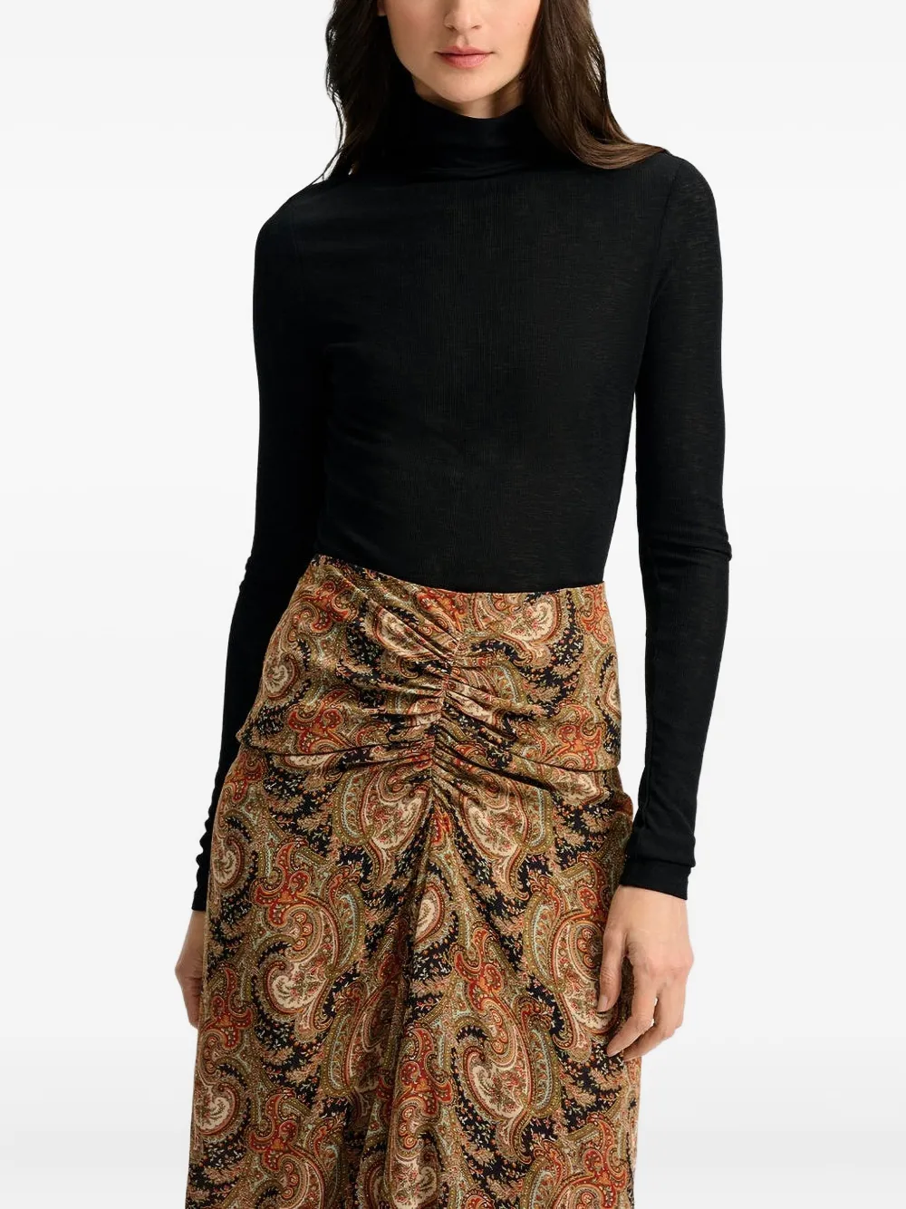 Veronica Beard Wyeth Turtleneck Sweater In Black