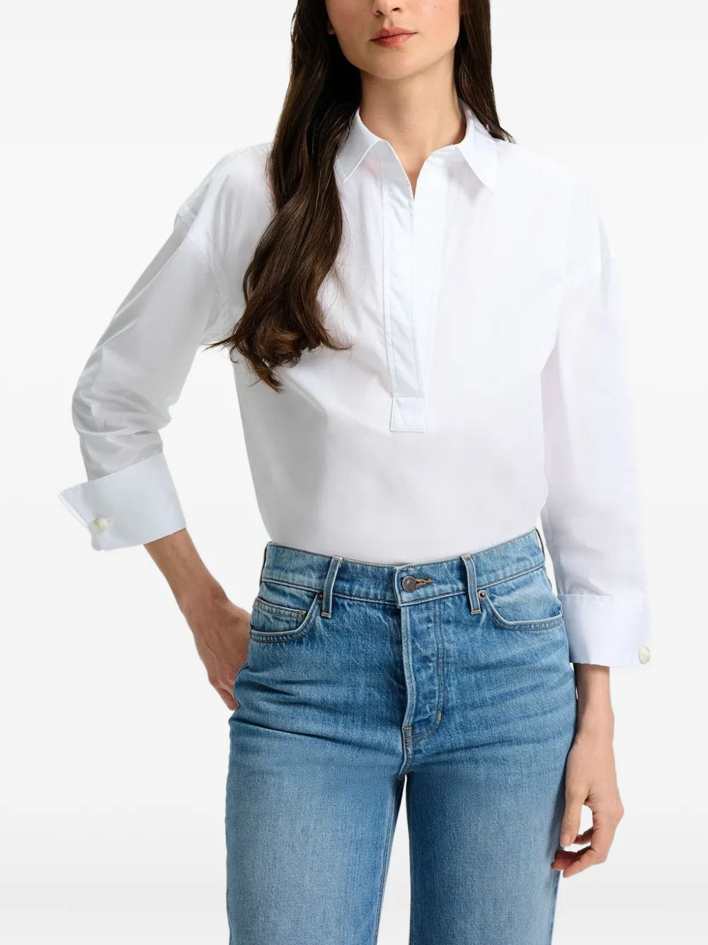 Veronica Beard buttoned draymond shirt | White | Image 1