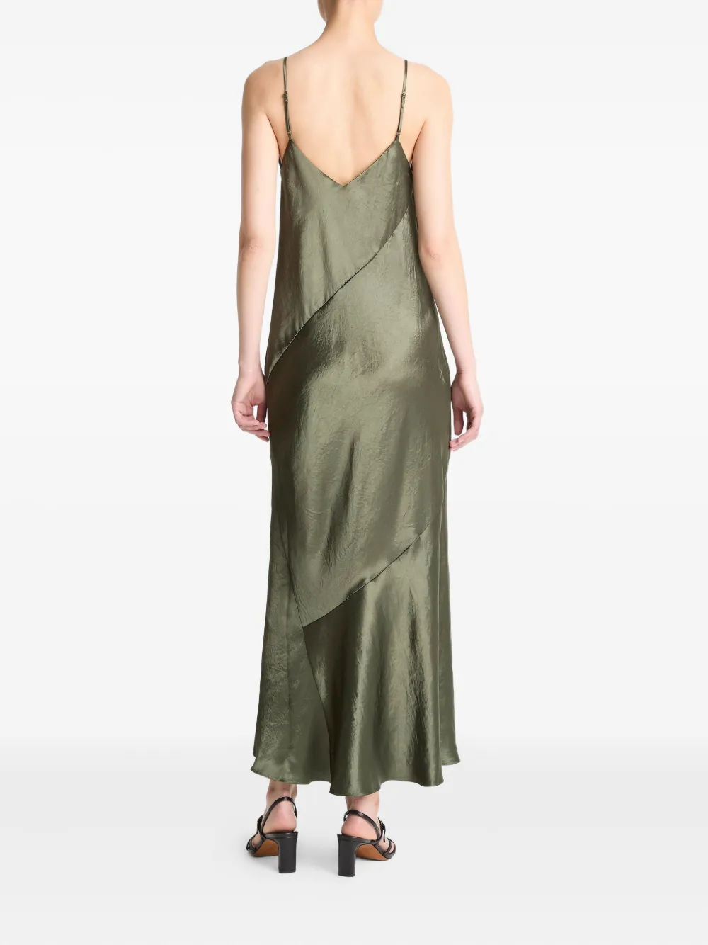 Vince Midi-jurk met vlakken Groen