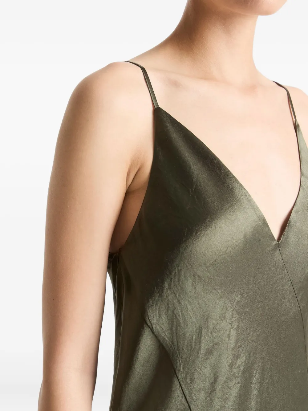 Vince Midi-jurk met vlakken Groen