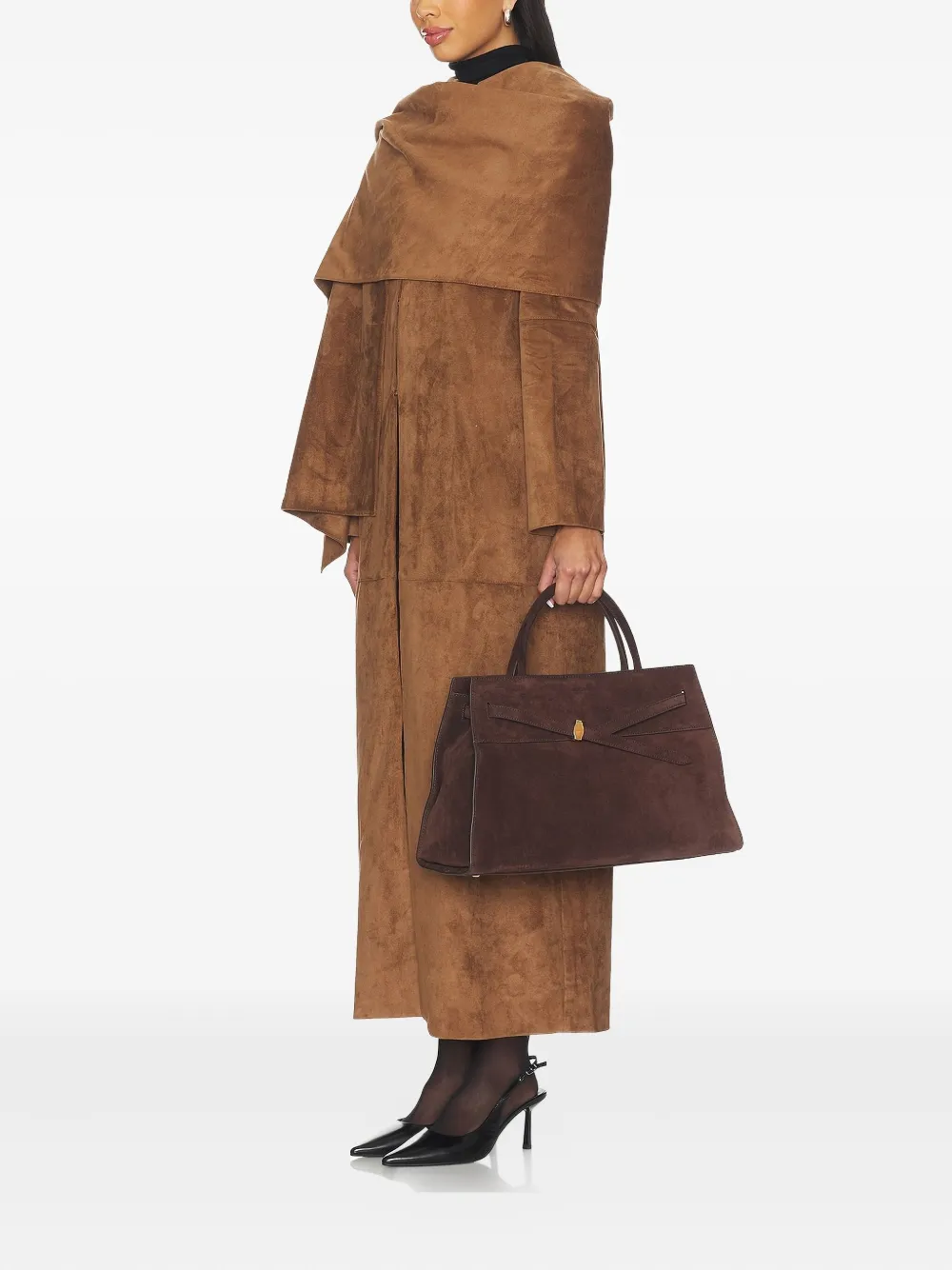 Veronica Beard large Dash bsuede satchel bag | Image 2