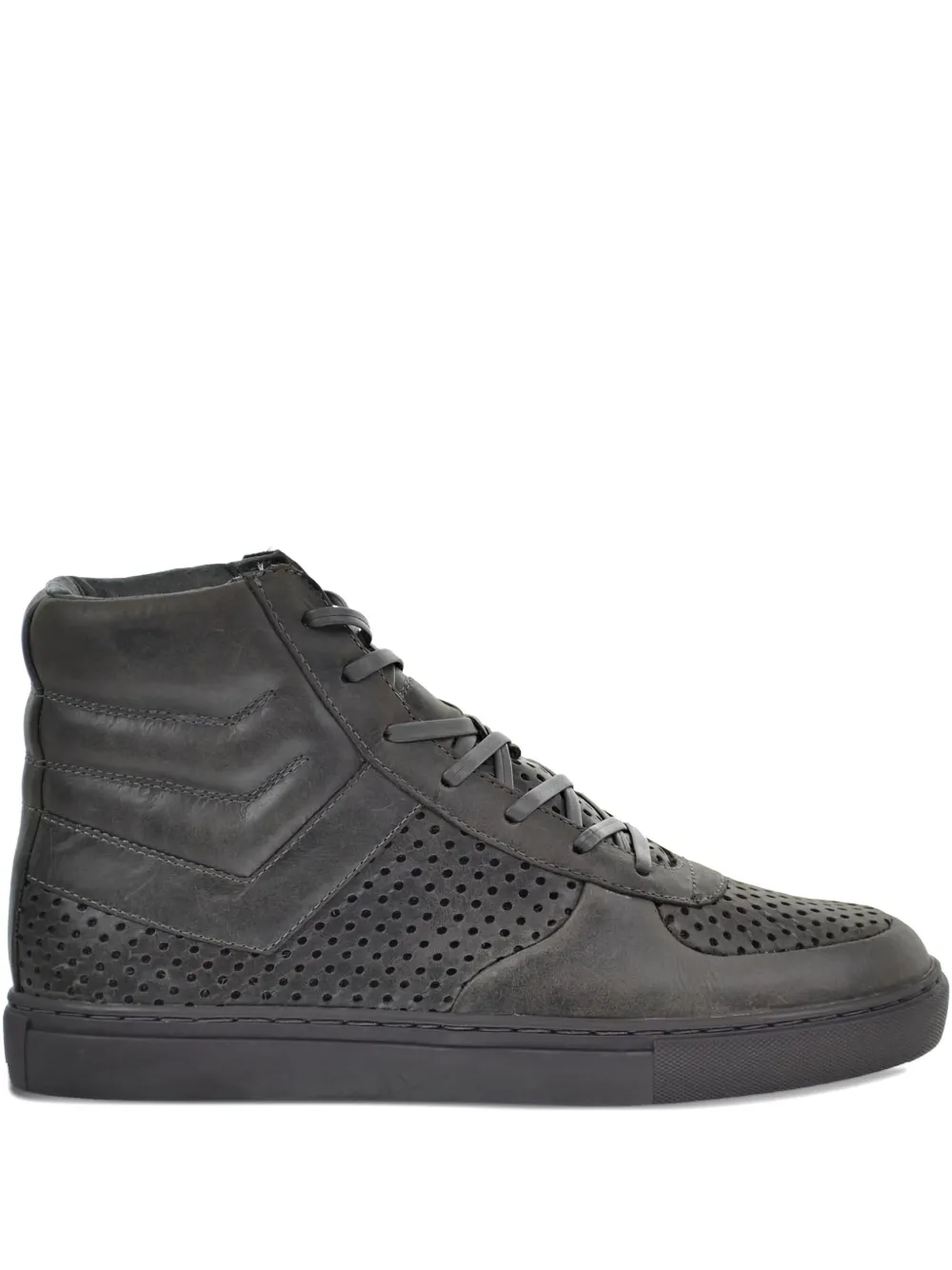 Pony Mercer leather high-top sneakers | Grey | Image 1