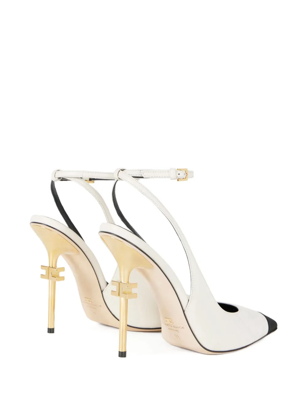 Elisabetta Franchi Falcon 105mm slingback pumps Wit
