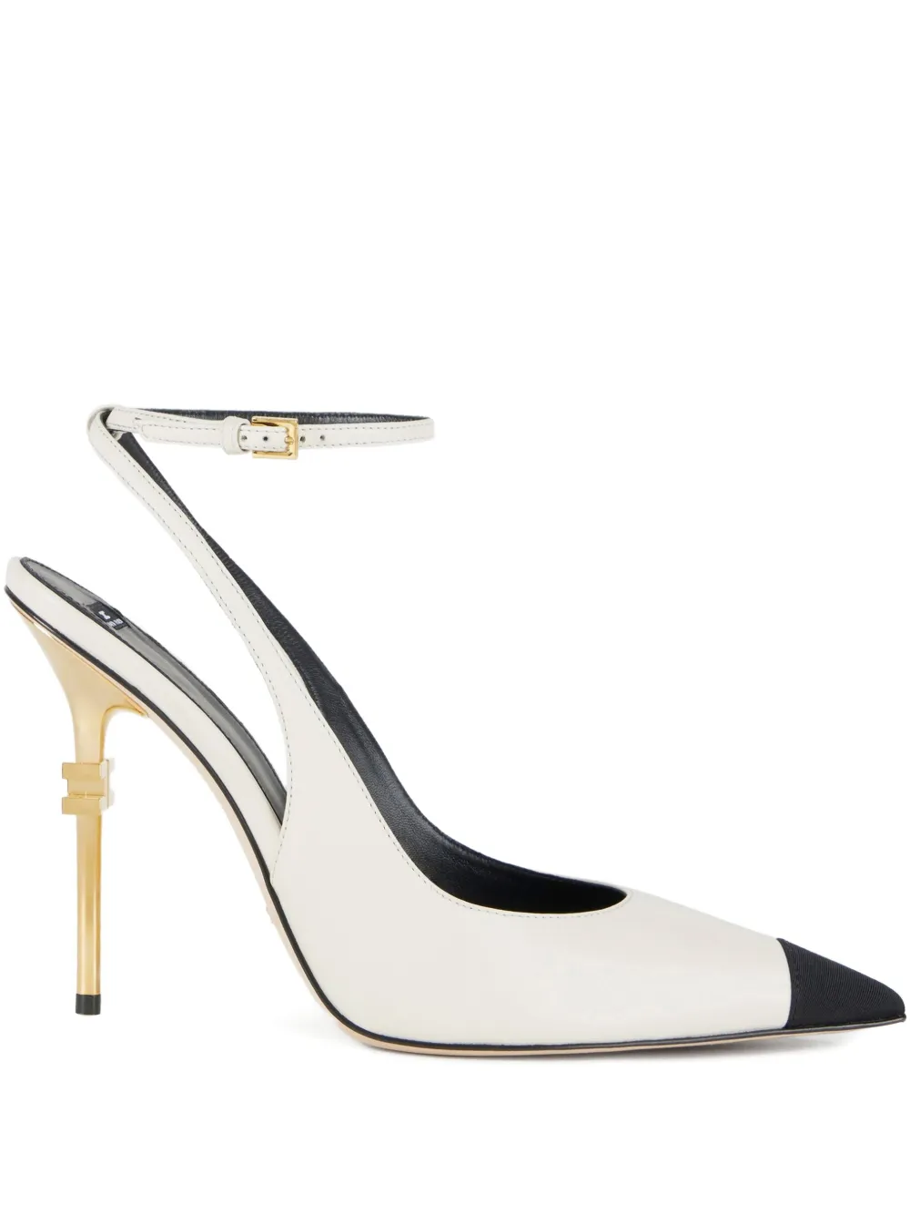 Elisabetta Franchi Falcon 105mm slingback pumps Wit