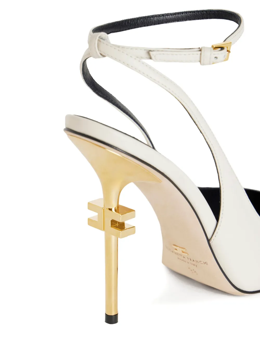 Elisabetta Franchi Falcon 105mm slingback pumps Wit