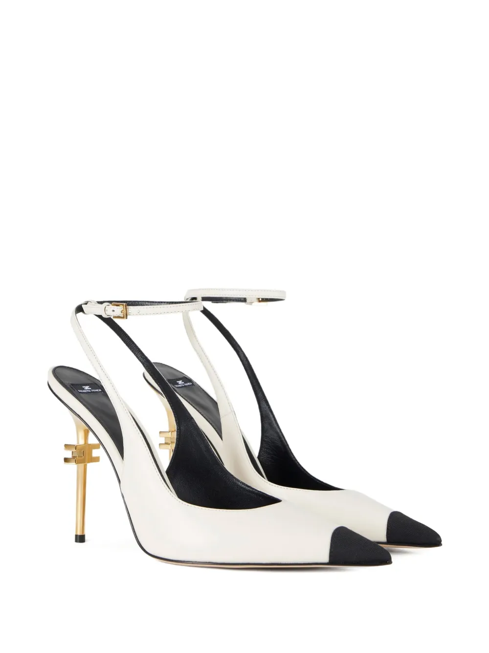 Elisabetta Franchi Falcon 105mm slingback pumps Wit