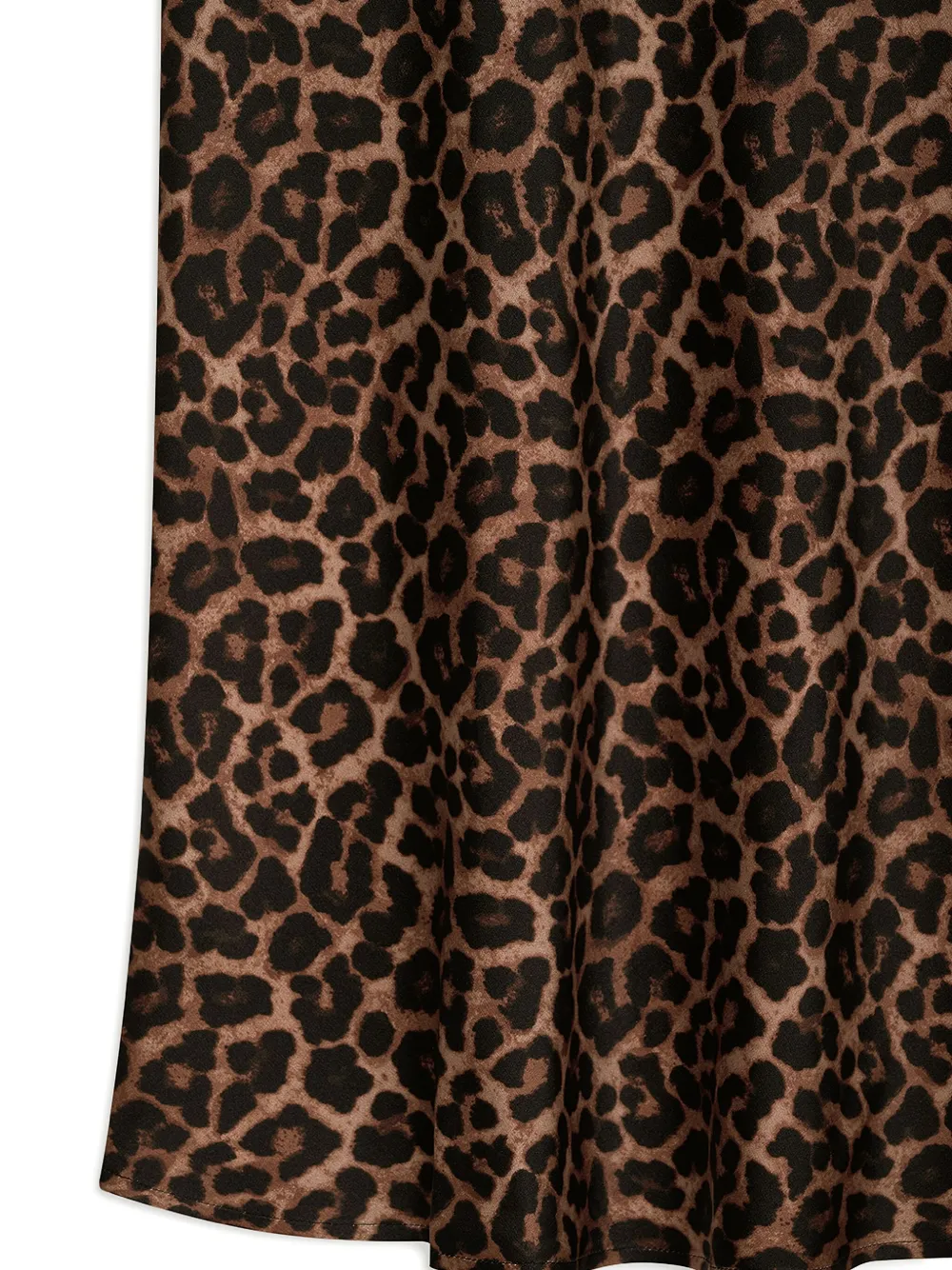 Anine Bing Animal-print Silk Skirt In Brown