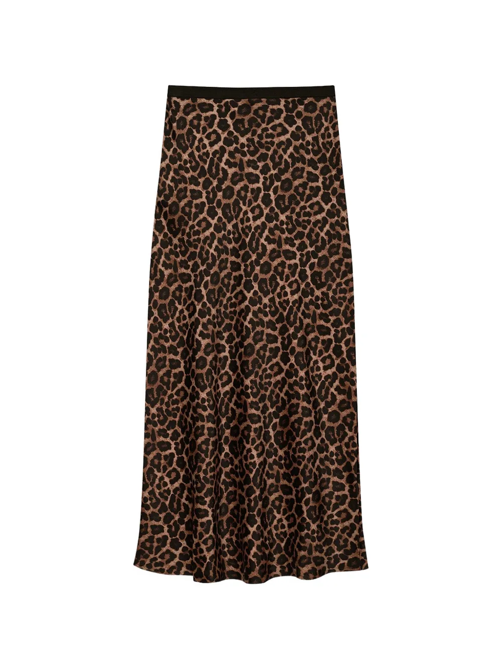 ANINE BING animal-print silk skirt - Marrone