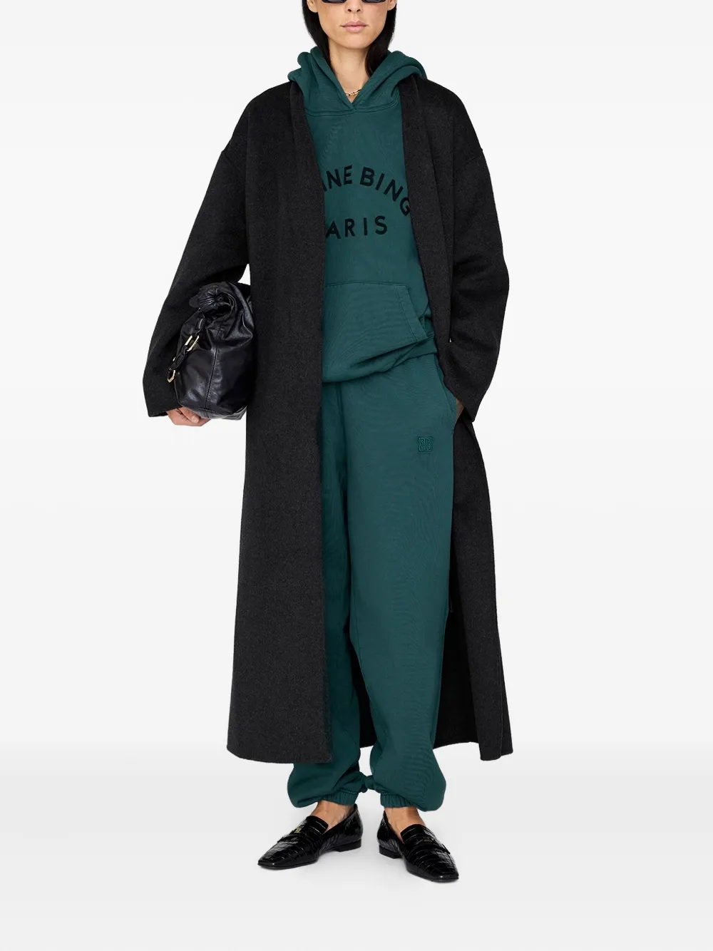 ANINE BING Trainingsbroek met geborduurd monogram - Groen