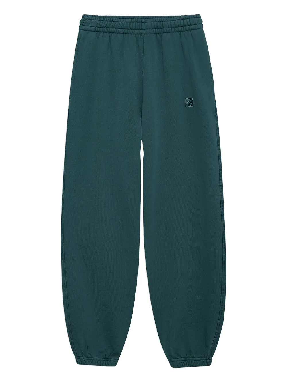 ANINE BING monogram-embroidered track pants | Green | Image 1