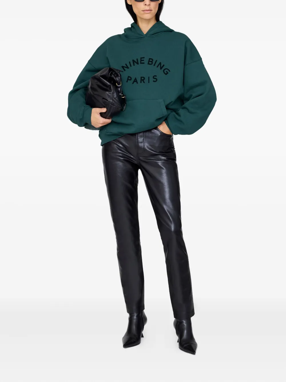 Anine Bing Hooded Harvey Sweatshirt In Blue
