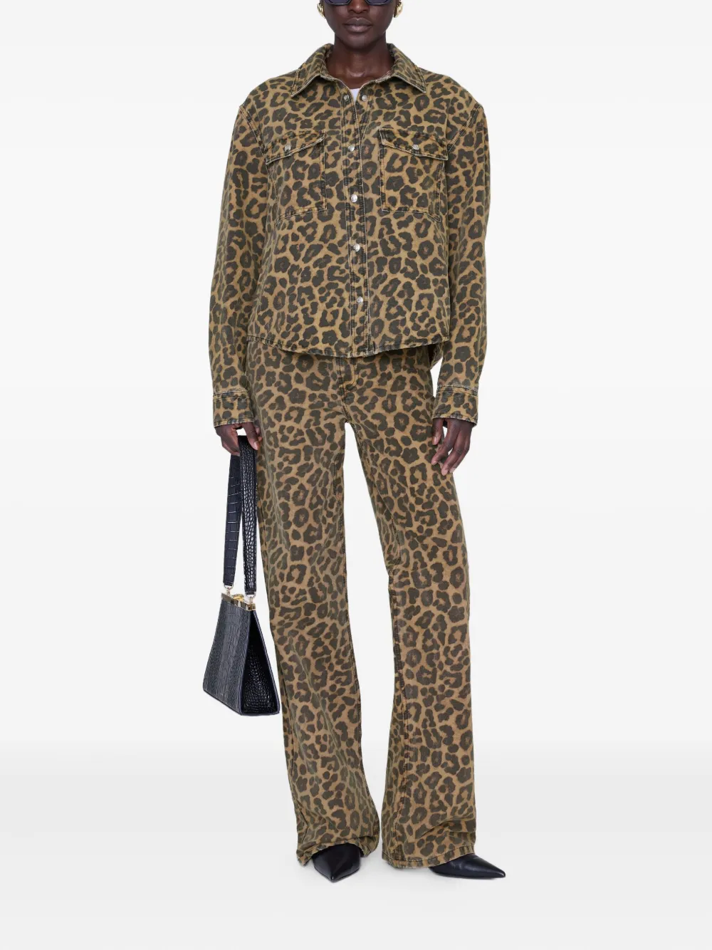 Anine Bing Paxton Shirt In Brown