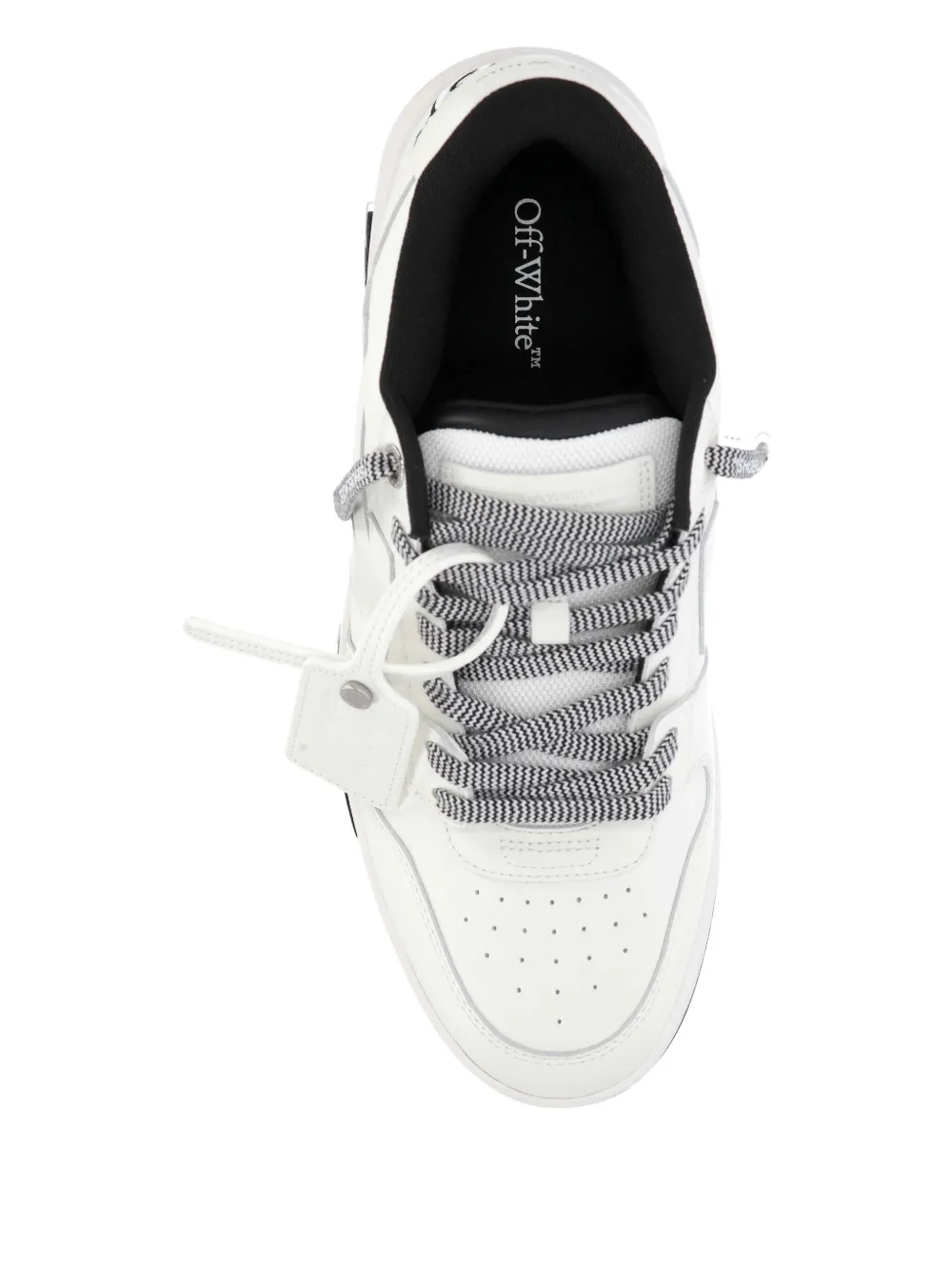 Off-white Logo-detail Leather Sneakers In White