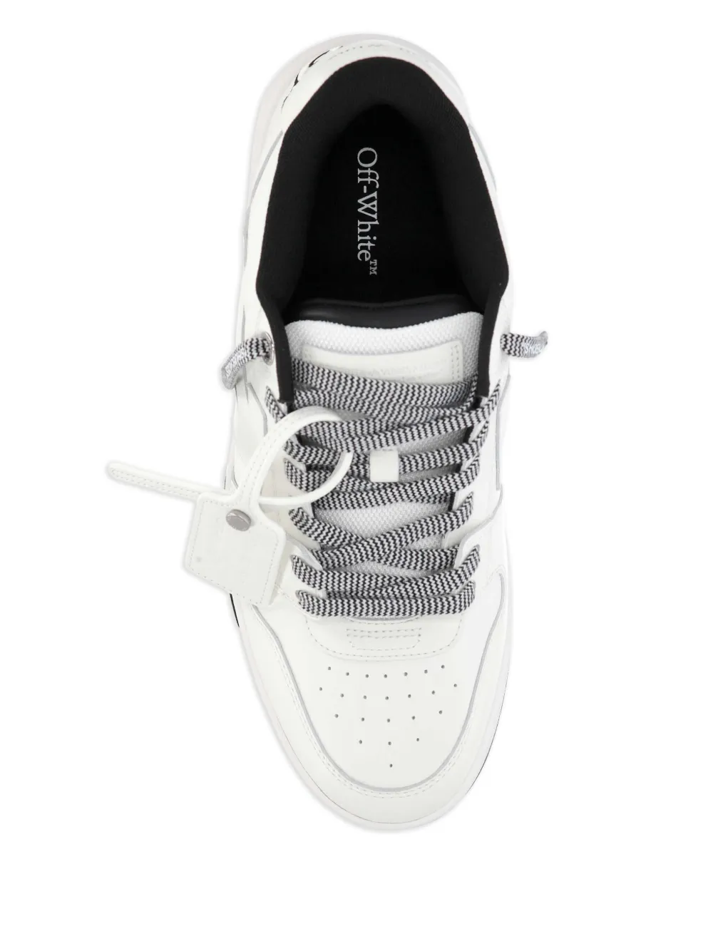 Off-White logo-detail leather sneakers