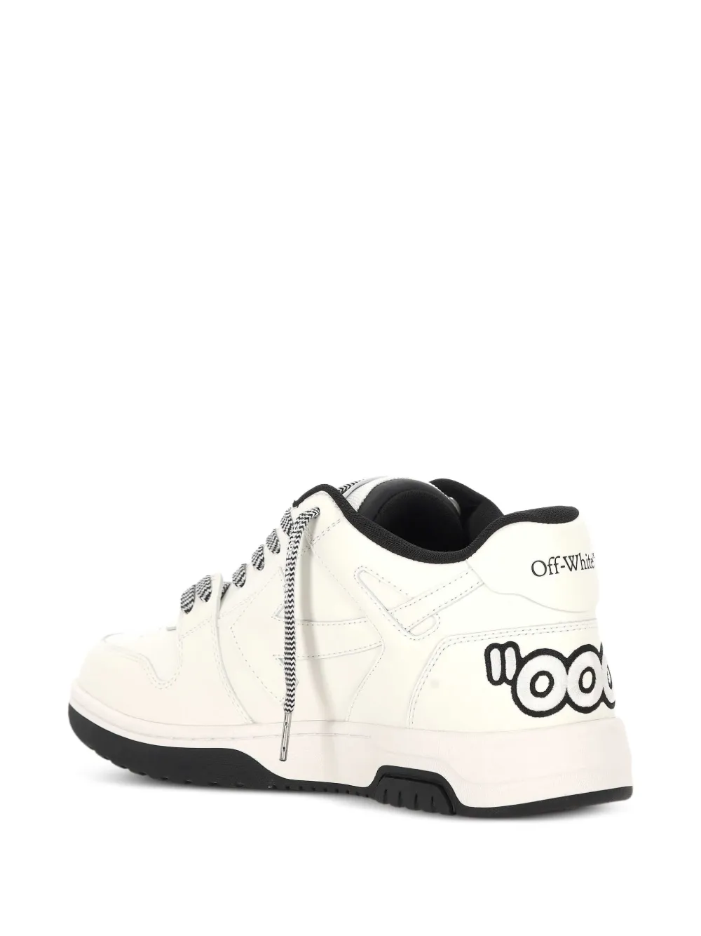 Off-White logo-detail leather sneakers