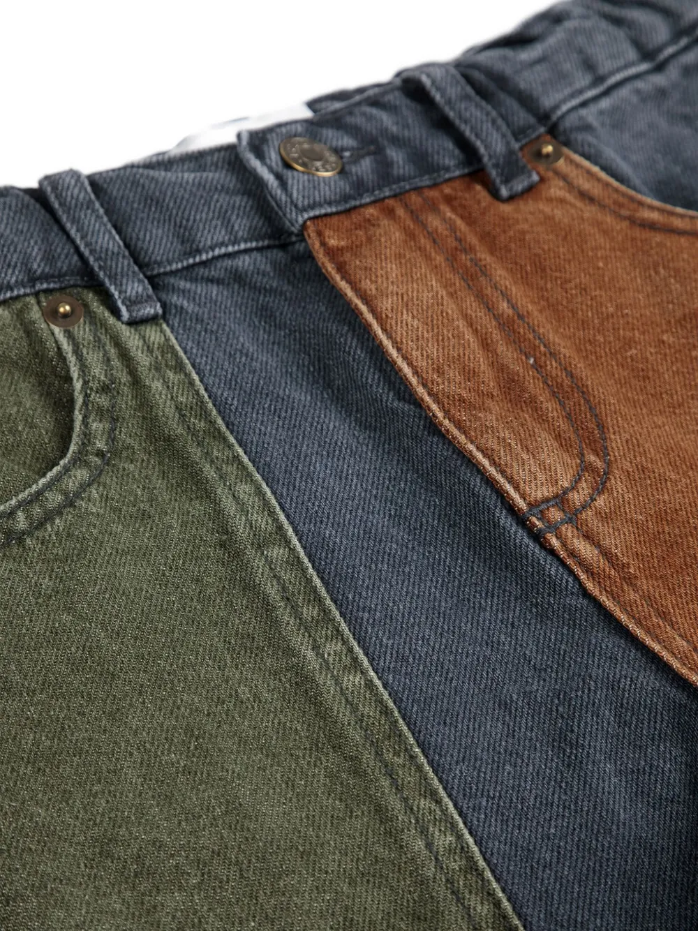Bobo Choses Color Block Denim Pants Kids In Multi