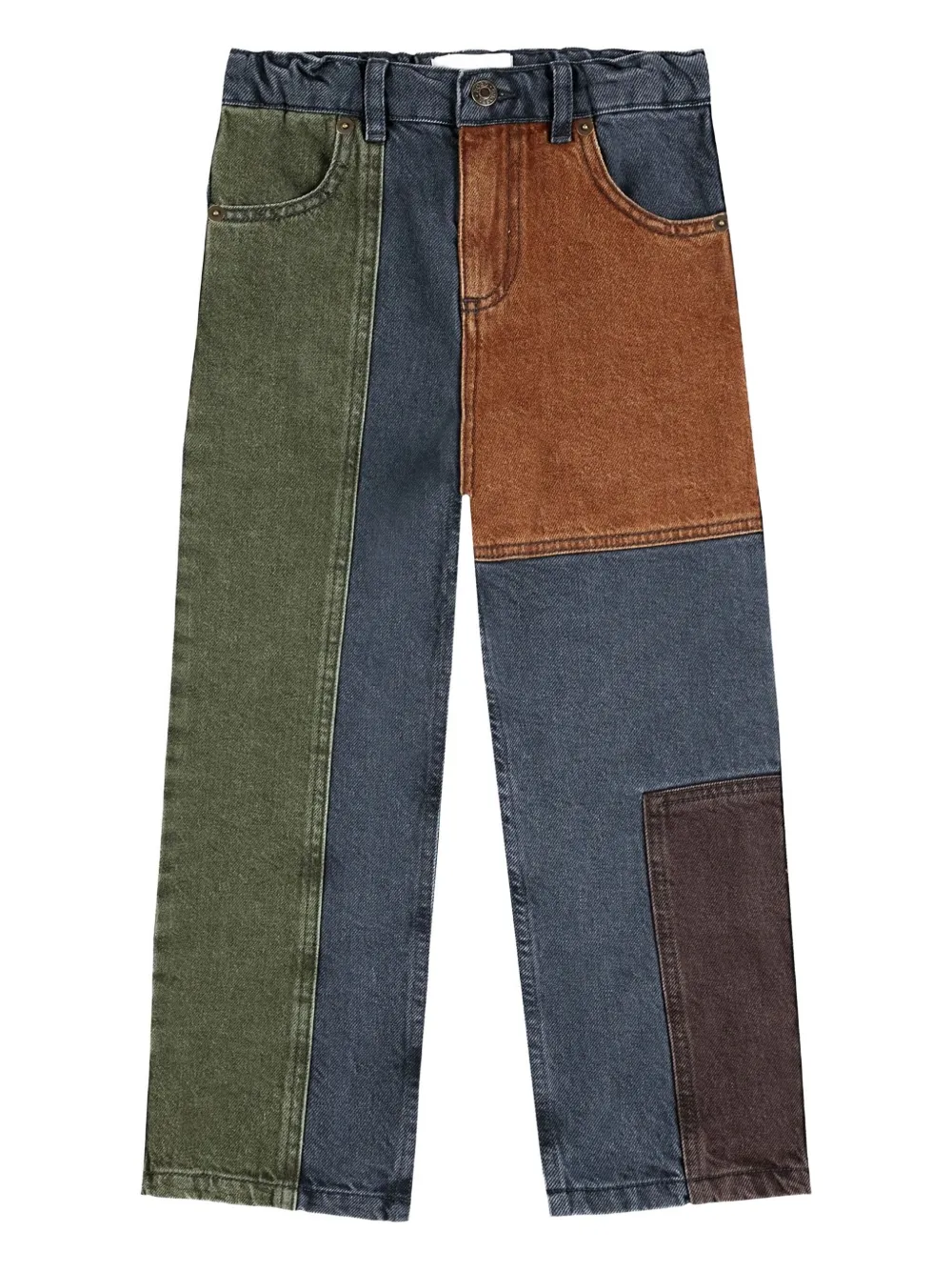 Bobo Choses patchwork denim trousers | Grey | Image 1