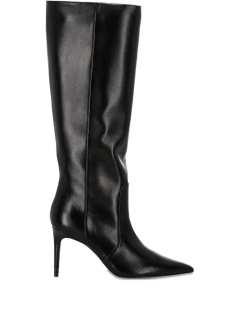 Stuart Weitzman leather pointed-toe knee-high boots