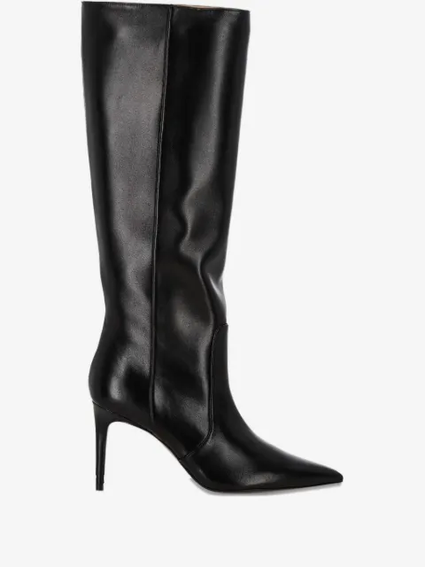 Stuart Weitzman leather pointed-toe knee-high boots