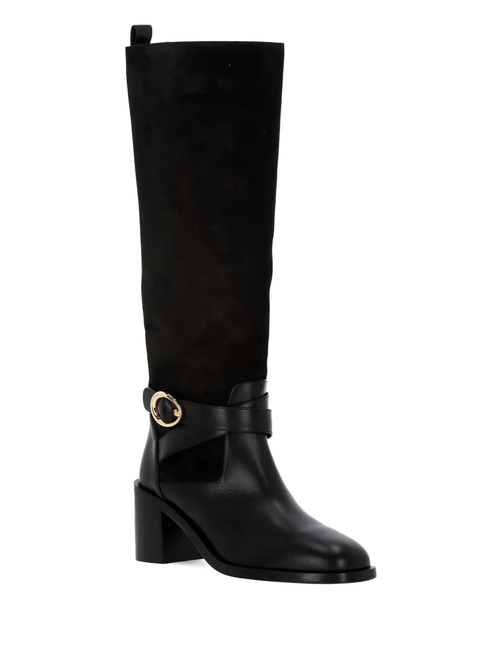 Stuart Weitzman Leren enkellaarzen Zwart