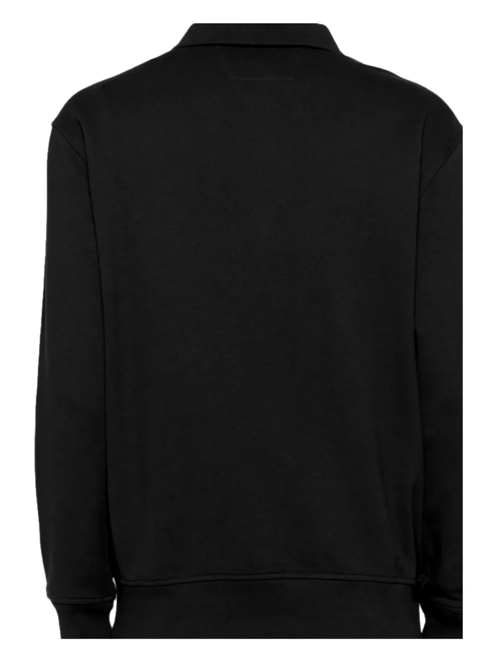 C.P. Company Sweater met halve rits en polokraag - Zwart