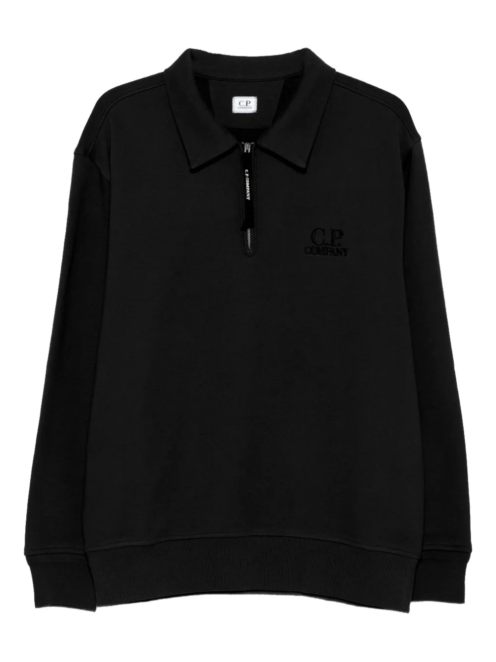 C.P. Company polo-neck half-zip sweatshirt | Black | Image 1