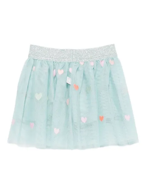 Stella McCartney Kids glitter-waist heart-embellished tulle skirt