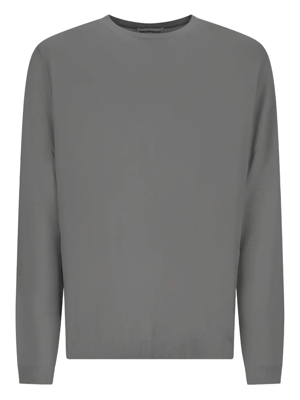 Goes Botanical Crew-neck Long-sleeve Sweater In Gray