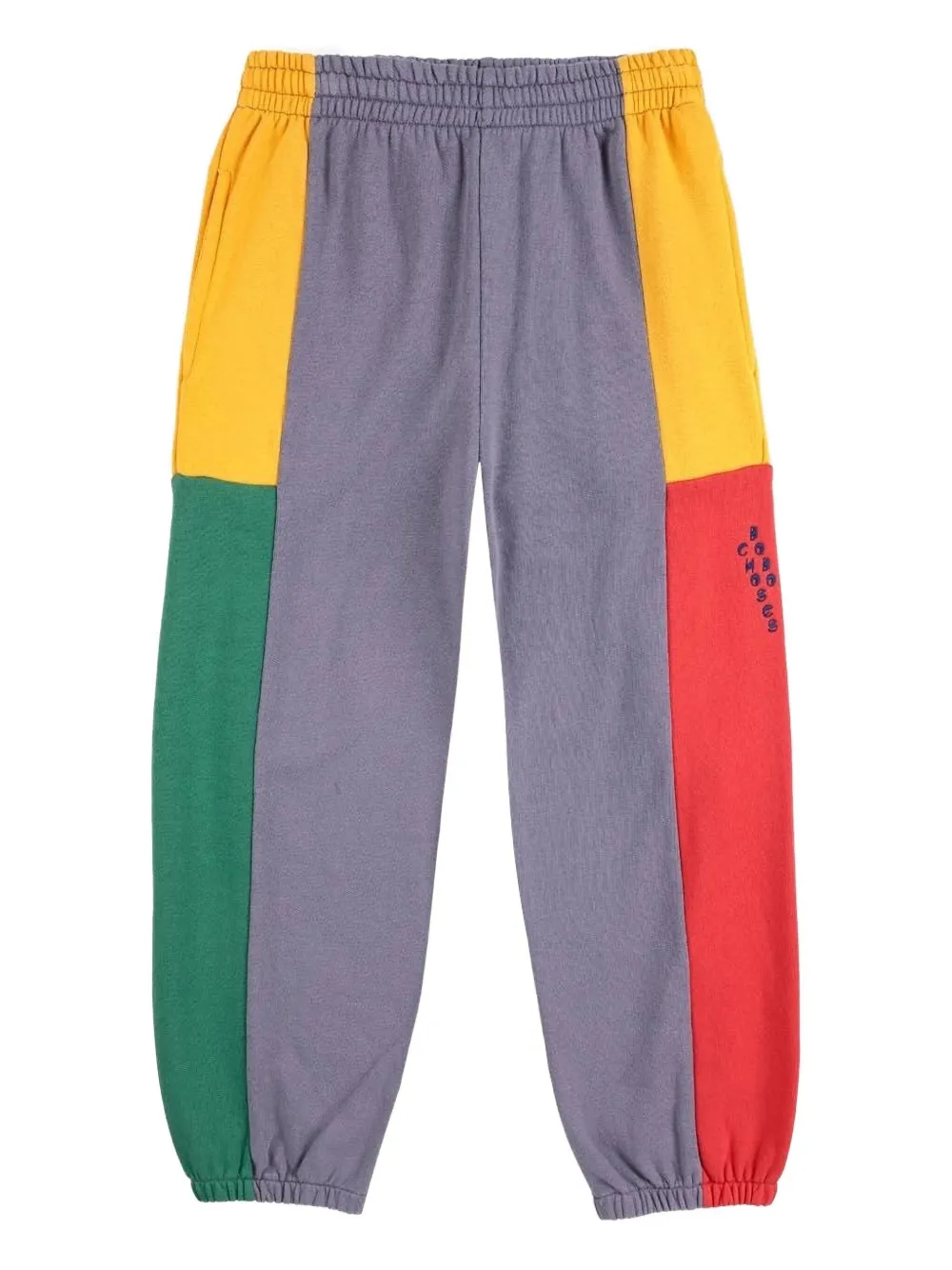 Bobo Choses Kids' B.c. Colorblock Organic Cotton Joggers In Gray