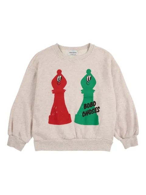 Bobo Choses sudadera con motivo de ajedrez