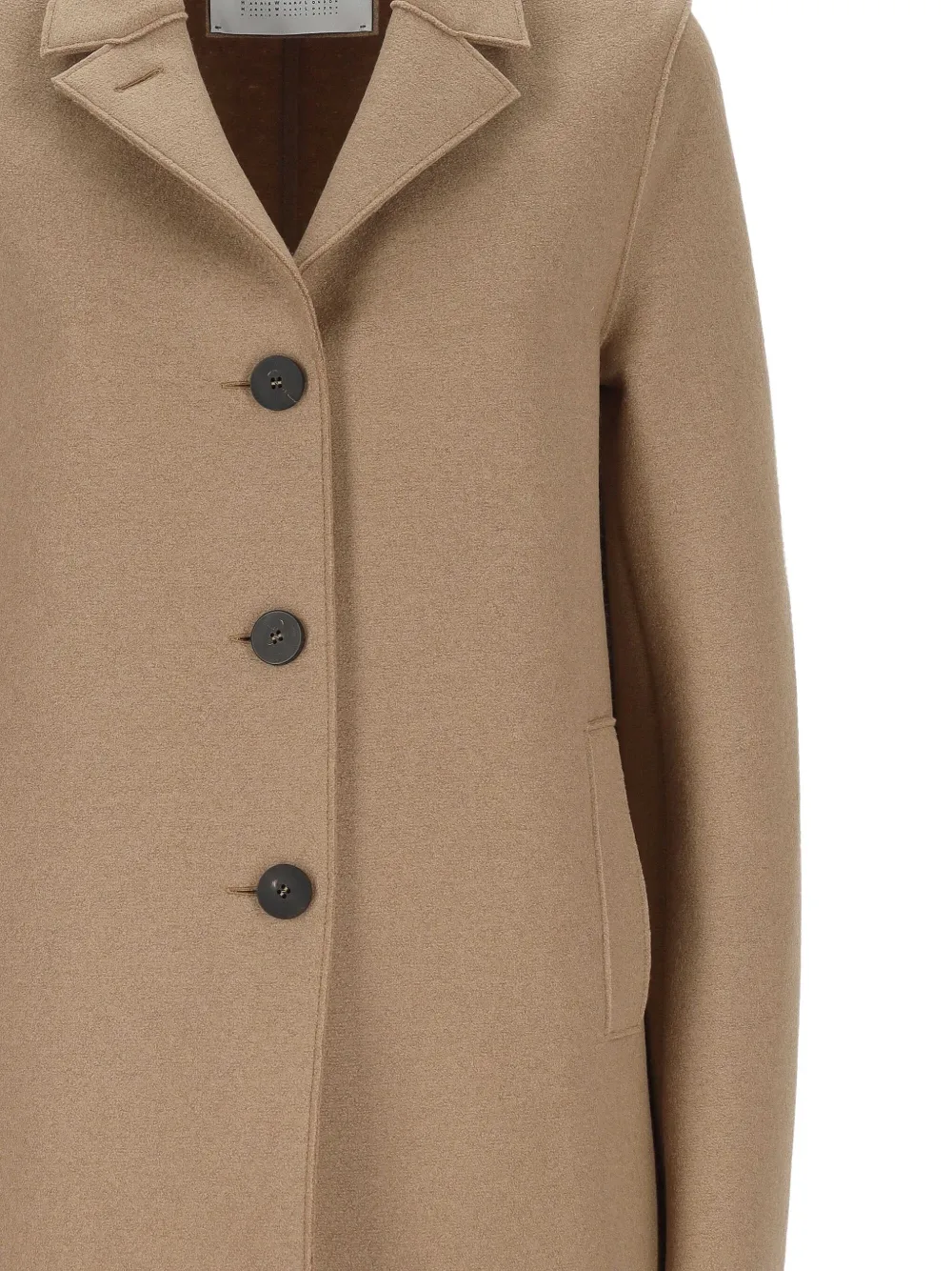 Harris Wharf London Button-fastening Wool Coat In Brown