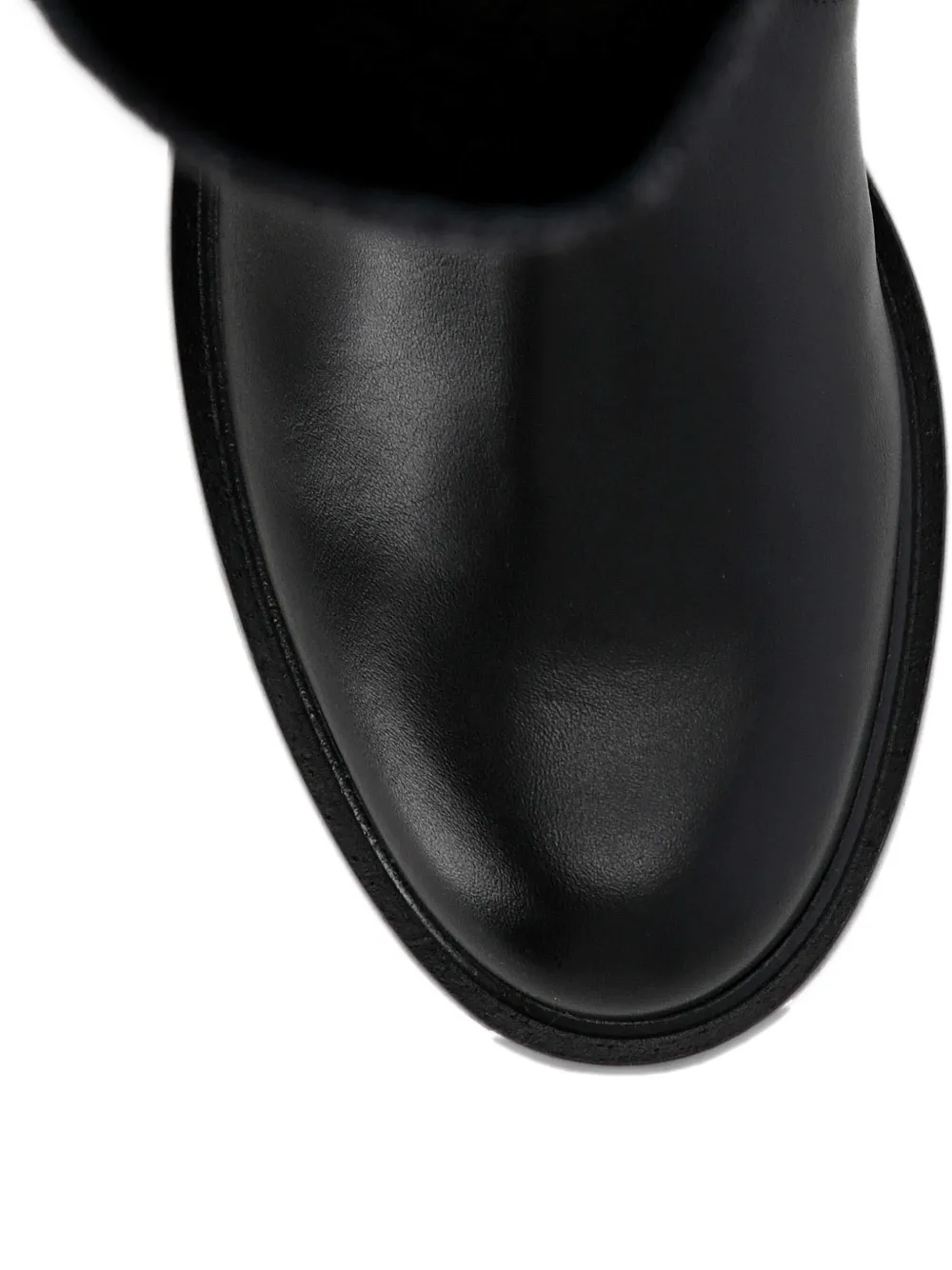 Stuart Weitzman Tweed laarzen met gespdetail Zwart