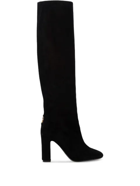 Dolce & Gabbana chain-embellished block-heel boots