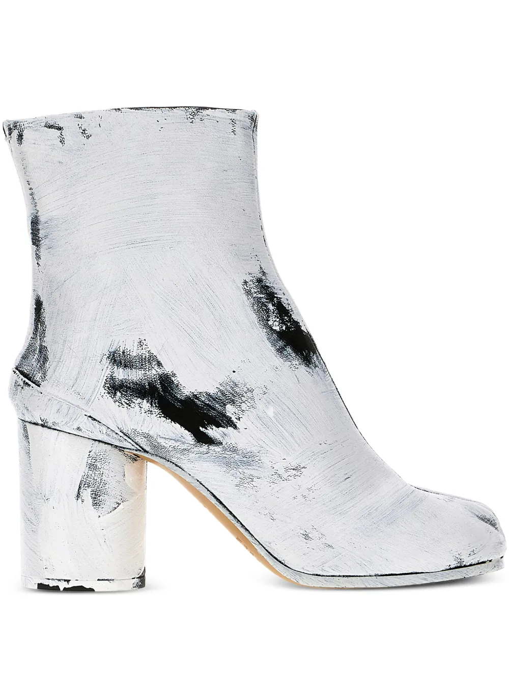 Maison Margiela Tabi 85 mm laarzen met geverfd effect Wit