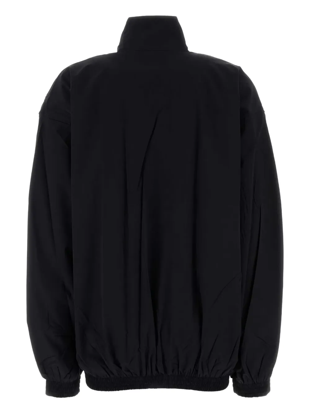 Balenciaga Slate Tech Fabric Oversize Windbreaker In Black