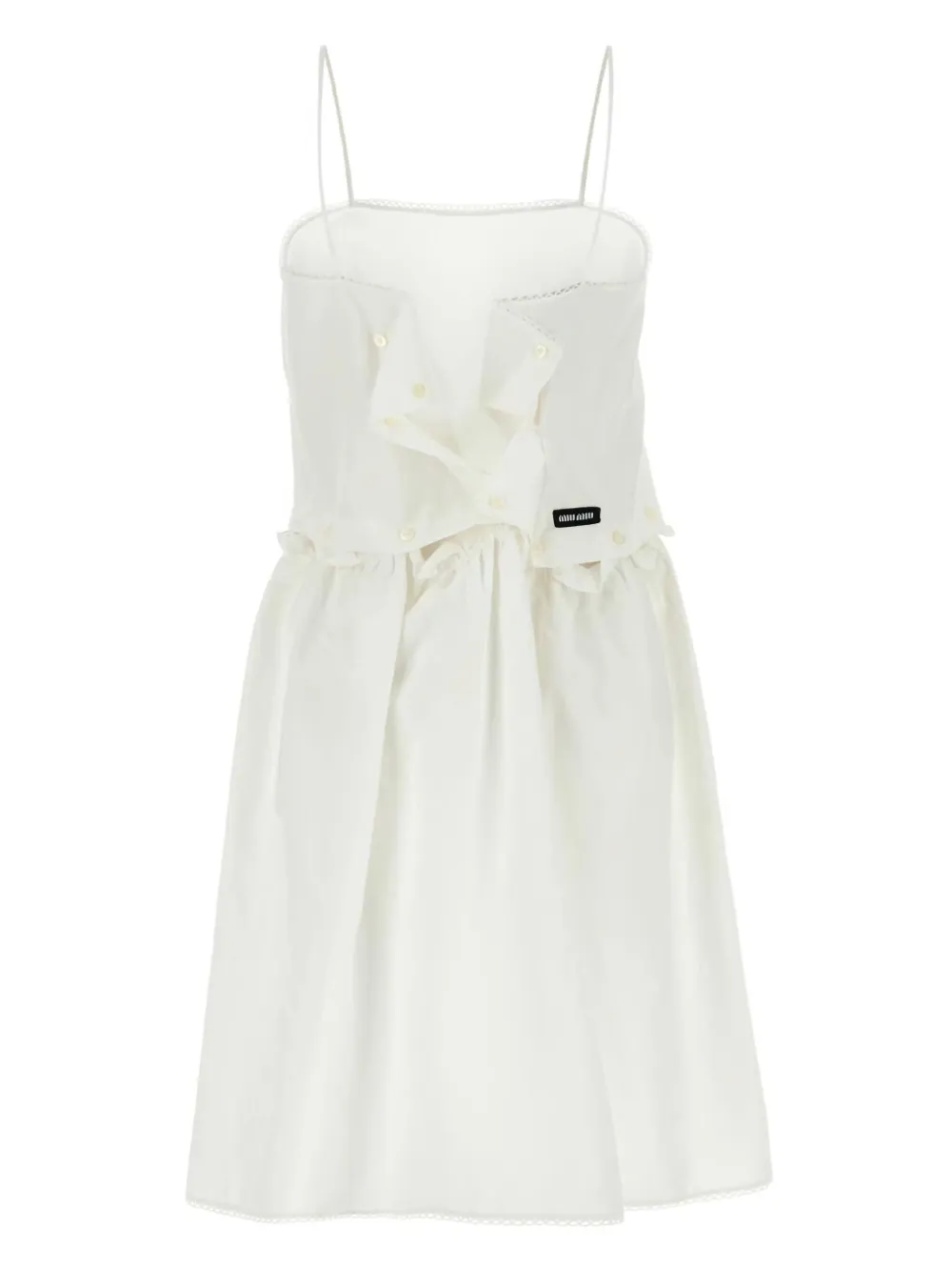 Miu Miu poplin mini dress - Wit