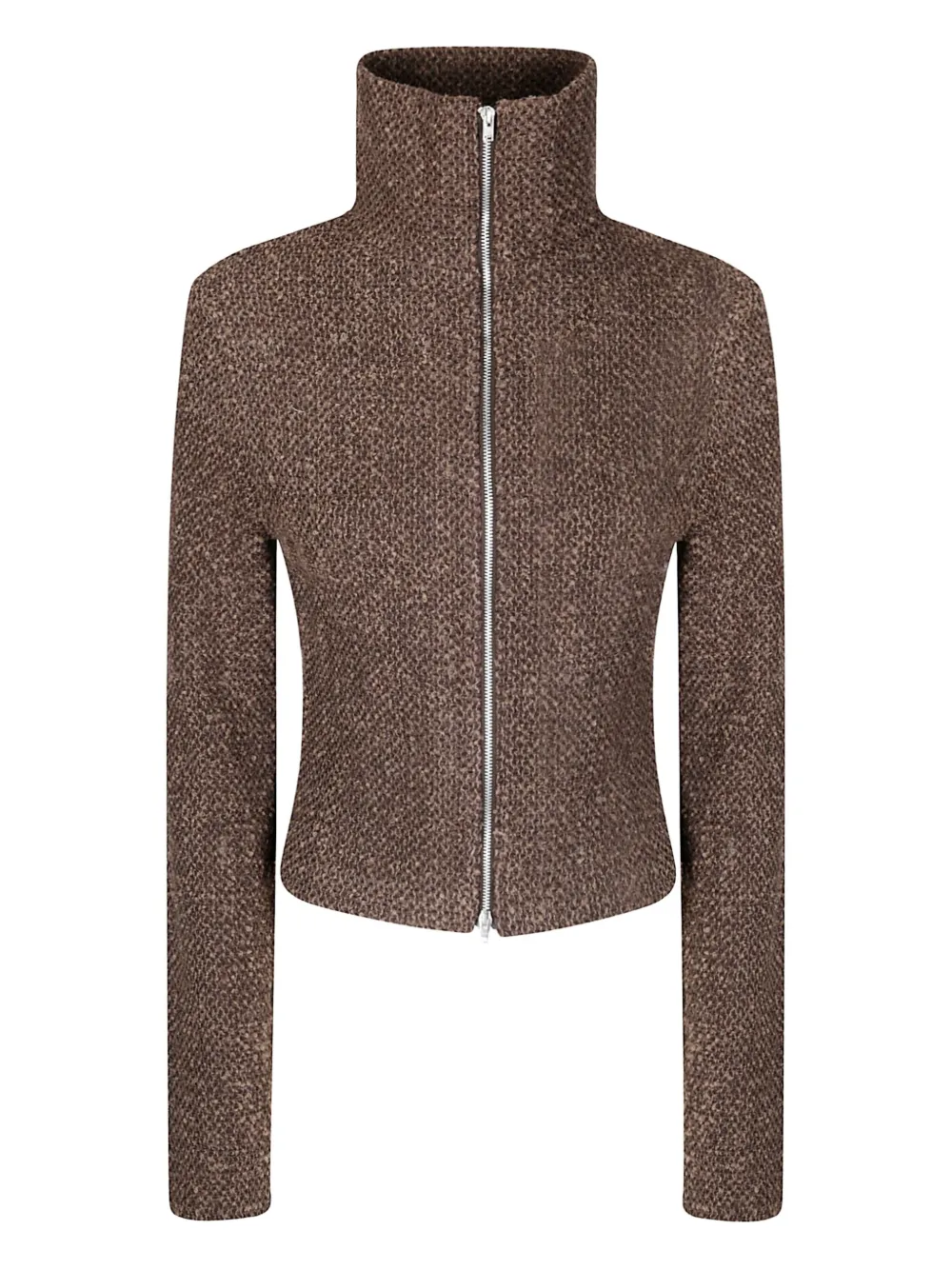 Our Legacy Slim Zip Longlseeve Cardigan In Brown